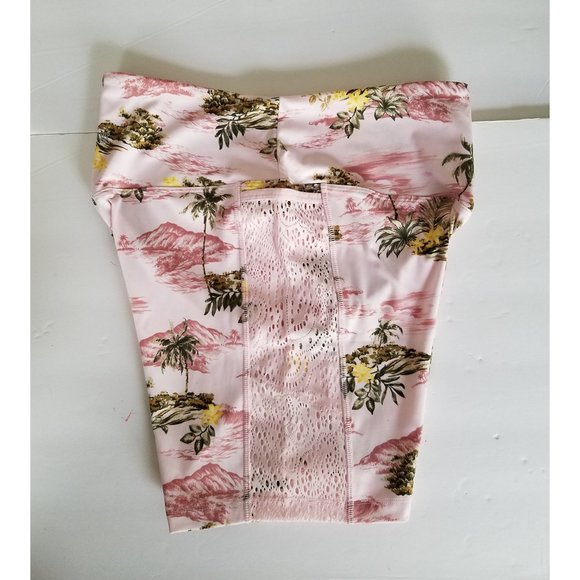 Victoria Secret Pink Palm Tree Biker Shorts Size Large - Picture 3 of 7